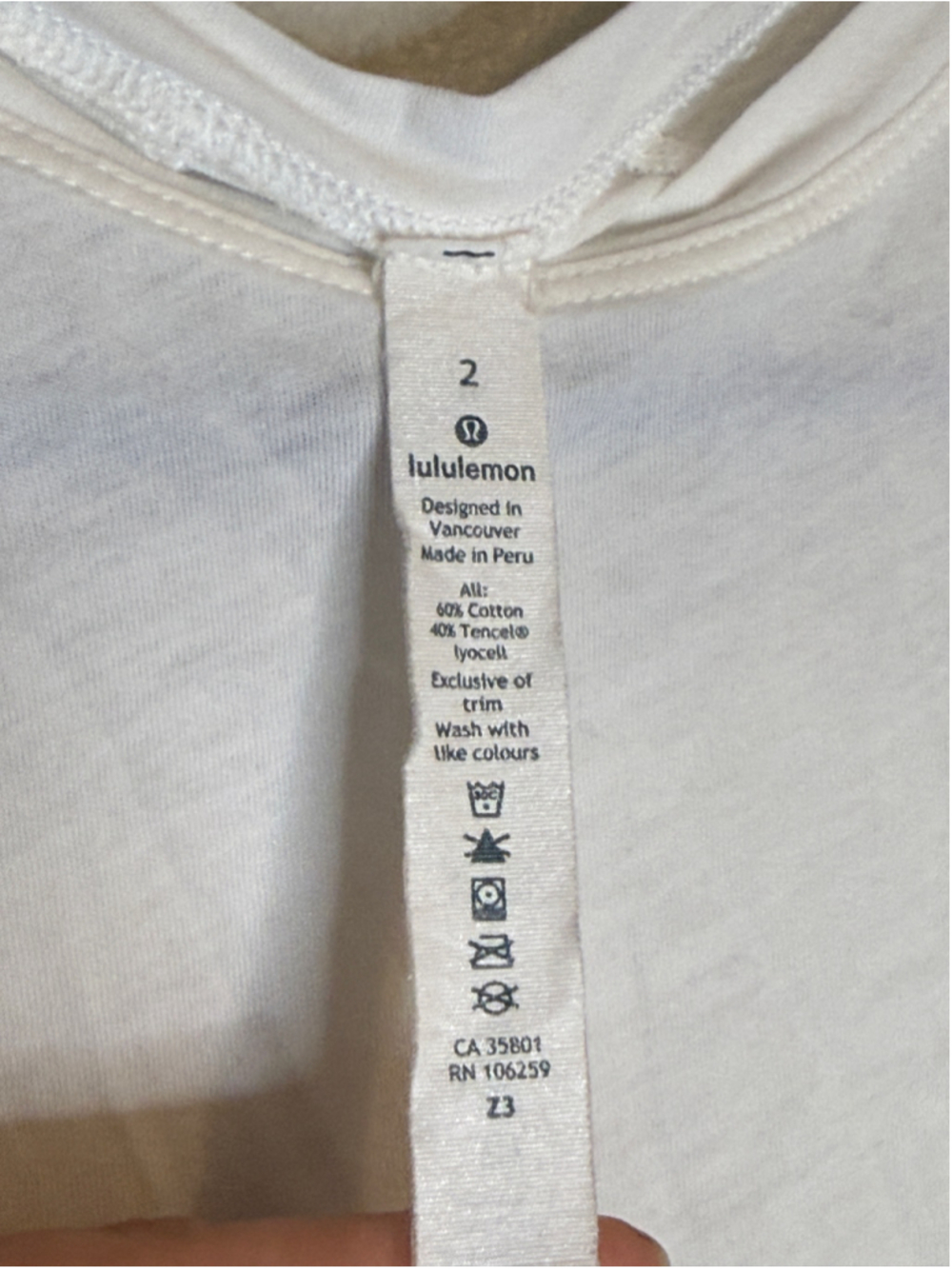 Lululemon Muscle Love Crop Tank White Size 2 - Picture 2 of 4
